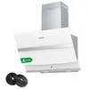 Image de Hotte inclinée 60cm - 650m³/h - 4 Vitesses - Booster Fonction - Classe A+++ Hotte de Cuisine - Tactile et Wi-Fi Contrôler - Blanche - 736NWH60
