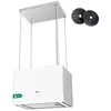 Image de CD4850S Hotte îlot 48cm - Wi-Fi & Tactile - 700m3/h - 2pcs Filtre à charbon - 4 Vitesses - Recyclage - LED Affichage - Blanc