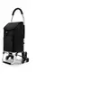 Image de Chariot de courses pliable monte escalier aluminium noir