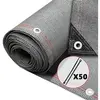 Image de Brise vue occultant en HDPE 230g/m² 1.8x10m avec attaches de fixation gris