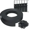 Image de Kit de lamelles occultantes PVC brise vue 75m x 4.7cm avec 150 clips Noir