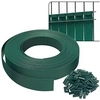 Image de Kit de lamelles occultantes PVC brise vue 75m x 4.7cm avec 150 clips Vert
