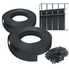 Image de Kit de lamelles occultantes PVC brise vue 150m x 4.7cm avec 300 clips Noir