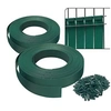 Image de Kit de lamelles occultantes PVC brise vue 150m x 4.7cm avec 300 clips Vert