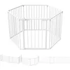 Image de VOUNOT® Barrière de Sécurité Enfant Barrière de Protection Cheminée Pliable Parc Enclos Multi-Fonction sans Perçage Barrière Chien 6 Panneaux Pré-assemblé 3.75M Blanc en occasion ou reconditionné