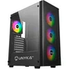 Image de Boîtier de jeu MIR 100 ATX avec Micro ATX ITX - Côté en verre trempé - USB-A 2.0, 3.0 et audio - 4 ventilateurs ARGB de 120 mm installés - Prend en