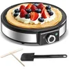 Image de Crêpière électrique Snailar 1200 W plaque antiadhésive 30 cm noire