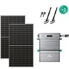 Image de Système de stockage d'énergie solaire SolarFlow 800 Pro 2 800W IP65 avec 500Wx2 Panneau Bifacial et support balcon 1xAB2000L