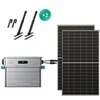Image de Système de stockage d'énergie solaire SolarFlow 800 Pro 2 800W avec 2 panneaux 500W et support de panneaux pour balcon