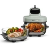 Image de Friteuse à air portable 5 en 1 Tasti - 2 récipients (2,5 L + 4,5 L), verre borosilicate 6 mm, circulation d'air chaud 3D, compatible lave-vaisselle,
