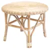 Image de Table basse ronde vintage en rotin 57x60