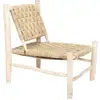 Image de Fauteuil naturel en corde et en bois d'eucalyptus 77x58x70