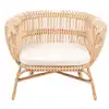 Image de Fauteuil en rotin avec coussin 75x93x74