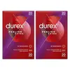 Image de Durex Lot de 40 Préservatifs Feeling Extra - Fins & Extra Lubrifiés - 2x20 pièces