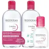 Image de Bioderma Créaline H2O Eau Micellaire Démaquillante Lot de 2 x 500ml + format voyage 100ml