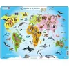 Image de puzzle Puzzle Maxi Wereldgéographie et animaux 28 pièces