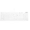 Image de Contour Active Key QuickClean AK-C8112 - Clavier - design médical et hygiénique - 100% - full size - lavable - USB - AZERTY - Français - blanc