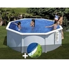 Image de Kit piscine acier blanc Gré Bora Bora ronde 3,20 x 1,22 m + Bâche hiver