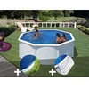 Image de Kit piscine acier blanc Gré Fidji ronde 3,20 x 1,22 m + Bâche hiver + Tapis de sol