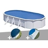 Image de Kit piscine acier blanc Gré Fidji ovale 7,44 x 3,99 x 1,22 m + Bâche hiver + Tapis de sol