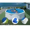 Image de Kit piscine acier blanc Gré Fidji ronde 3,70 x 1,22 m + Bâche hiver + Bâche à bulles + Tapis de sol