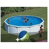 Image de Kit piscine acier blanc Gré Fidji ronde 5,70 x 1,22 m + Bâche hiver