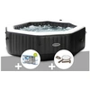 Image de Kit spa gonflable PureSpa Carbone octogonal Bulles et Jets 6 places + 12 filtres + Kit d'entretien