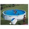 Image de Kit piscine acier blanc Gré Fidji ronde 5,70 x 1,22 m + Tapis de sol