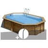 Image de Kit piscine bois Gré Cannelle 5,35 x 3,35 x 1,17 m + Douche