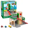 Image de Brio World - 33204 - Garage Rail / Route - Accessoire pour circuit de train en bois - 3 niveaux - Véhicules inclus - Action de jeu sans pile - Jouet pour garçons et filles dès 3 ans en occasion ou reconditionné
