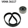 Image de Jeu De Courroies Trapézoïdales À Nervures Skf Vkma36117 Opel;Renault