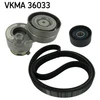 Image de Jeu De Courroies Trapézoïdales À Nervures Skf Vkma36033 Mitsubishi;Nissan;Opel;Renault;Vauxhall