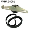 Image de Jeu De Courroies Trapézoïdales À Nervures Skf Vkma36091 Dacia;Nissan;Renault