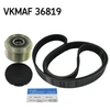 Image de Jeu De Courroies Trapézoïdales À Nervures Skf Vkmaf36819 Renault