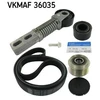 Image de Jeu De Courroies Trapézoïdales À Nervures Skf Vkmaf36035 Renault