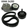 Image de Jeu De Courroies Trapézoïdales À Nervures Skf Vkma34200 Ford