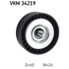 Image de Poulie Renvoi/Transmission, Courroie Trapézoïdale À Nervures Vkm 34219 Skf Skf Vkm34219 Ford