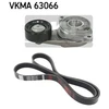 Image de Jeu De Courroies Trapézoïdales À Nervures Skf Vkma63066 Honda