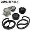 Image de Jeu De Courroies Poly Trapézoïdales Skf Vkma347001 Citroen;Fiat;Ford;Peugeot