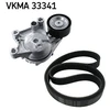 Image de Jeu De Courroies Trapézoïdales Poly-V Skf Vkma33341 Citroen;Ds;Opel;Peugeot;Toyota;Vauxhall
