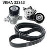 Image de Jeu De Courroies Trapézoïdales Poly Skf Vkma33343 Citroen;Ds