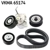 Image de Jeu De Courroies Poly Trapézoïdales Skf Vkma65174 Hyundai;Kia