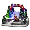 Image de Konstsmide Décorations de Noël Scène LED, avec musique, fonctionne à piles ou USB, intérieur, câble noir, polyrésine PVC, résine, multicolore en occasion ou reconditionné