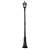 Image de konstsmide 7233-750 lampadaire en aluminium laqué firenze 1 x 100 w, ip43 noir mat 25 x 25 x 220 cm
