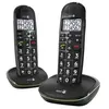 Image de PhoneEasy 110 Duo - Téléphone sans fil avec ID d'appelant/appel en instance - DECT\GAP - noir + combiné supplémentaire