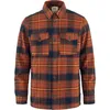 Image de Fjällräven - Övik Lite Padded Shirt - Chemise homme Autumn Leaf / Dark Navy - XS