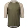 Image de Poc - MTB Pure 3/4 Jersey - Maillot VTT homme Epidote Green / Light Sandstone Beige - XXL