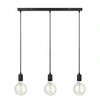 Image de Suspension SKY Noir 3 ampoules en métal