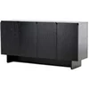 Image de Buffet Tyresö 4 portes MDF 160x42x80 cm Noir
