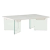 Image de - Table basse 120 x 80 cm pieds en verre Ester